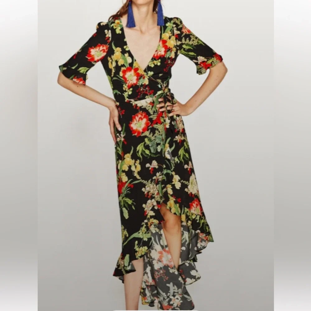 Zara floral maxi dress SZ S